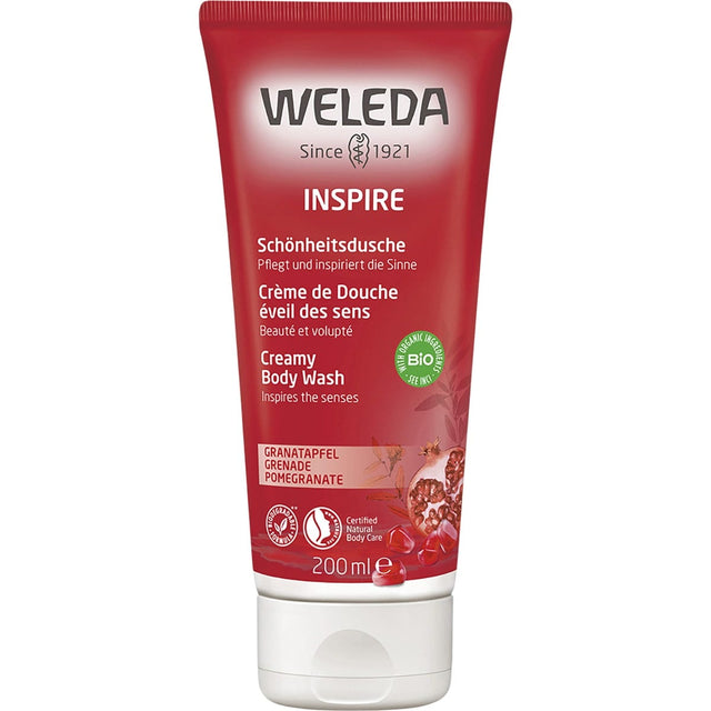 Weleda Inspire Creamy Body Wash Pomegranate 200ml - Dr Earth - Bath & Body