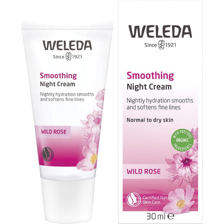 Weleda Smoothing Night Cream Wild Rose 30ml - Dr Earth - Skincare