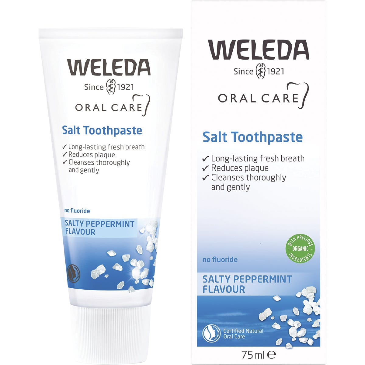 Weleda Toothpaste Salt Salty Peppermint Flavour 75ml - Dr Earth - Oral Care