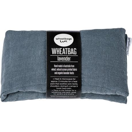 Wheatbags Love Wheatbag Luxe Linen Slate Lavender Scented - Dr Earth - Sleep & Relax, Pain Relief