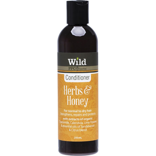 Wild Conditioner Herbs & Honey 250ml - Dr Earth - Hair Care