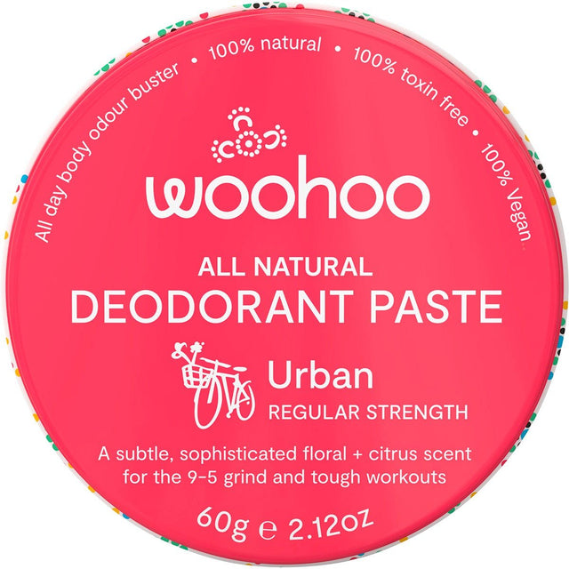 Woohoo Body Deodorant Paste Tin Urban Regular Strength 60g - Dr Earth - Bath & Body