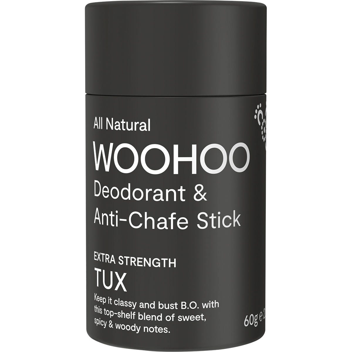 Woohoo Body Deodorant Stick Tux Extra Strength 60g - Dr Earth - Bath & Body
