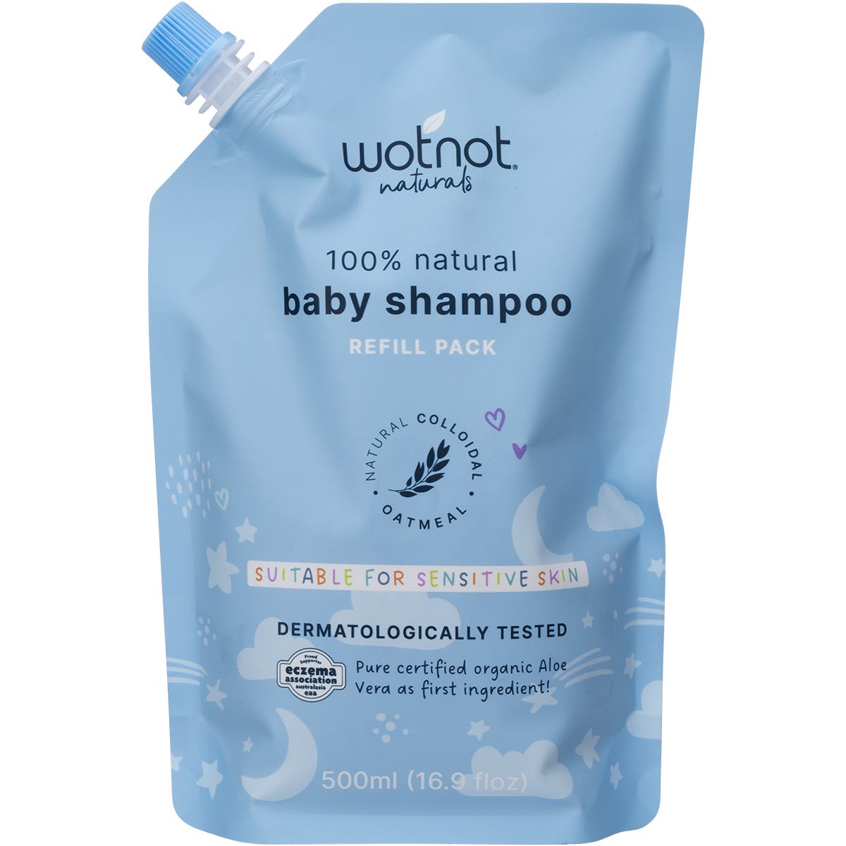 Wotnot Baby Shampoo Refill Suitable For Sensitive Skin 500ml - Dr Earth - Baby & Kids