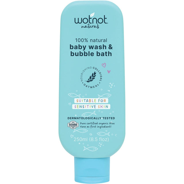 Wotnot Baby Wash & Bubble Bath Suitable For Sensitive Skin 250ml - Dr Earth - Baby & Kids