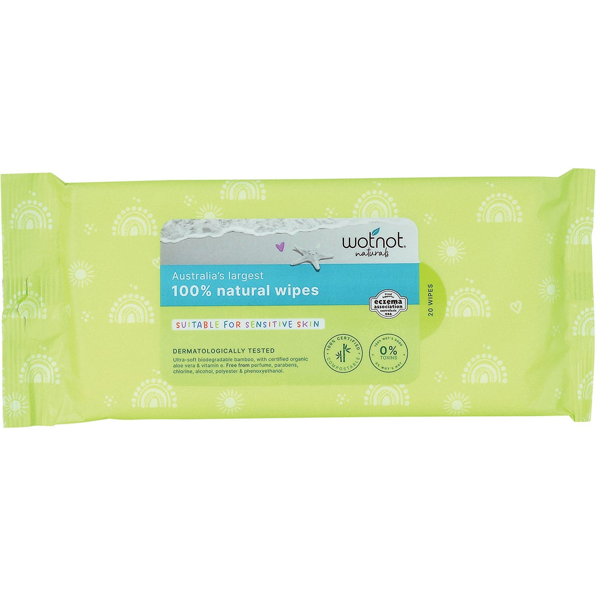 Wotnot Baby Wipes for Case Refill Pack 100% Biodegradable 20pk - Dr Earth - Baby & Kids