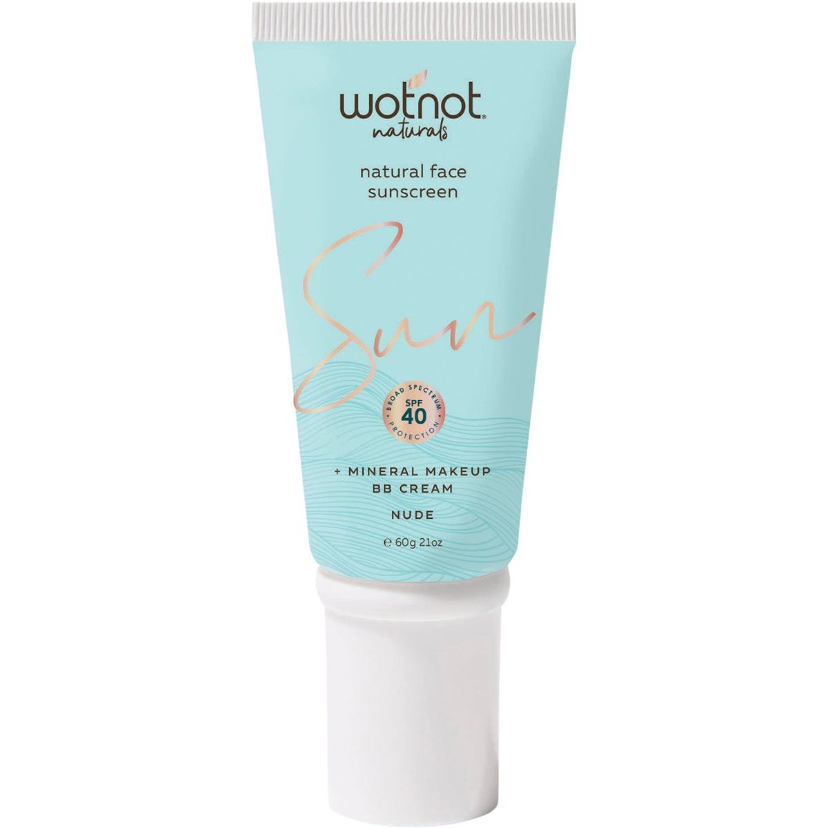 Wotnot Natural Face Sunscreen 40 SPF Nude BB Cream 60g - Dr Earth - Makeup