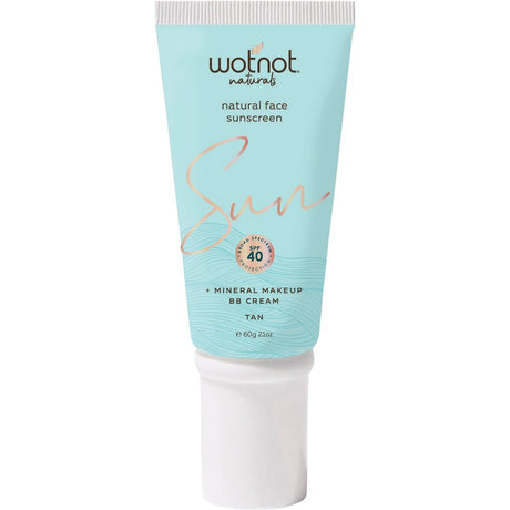 Wotnot Natural Face Sunscreen 40 SPF Tan BB Cream 60g - Dr Earth - Makeup