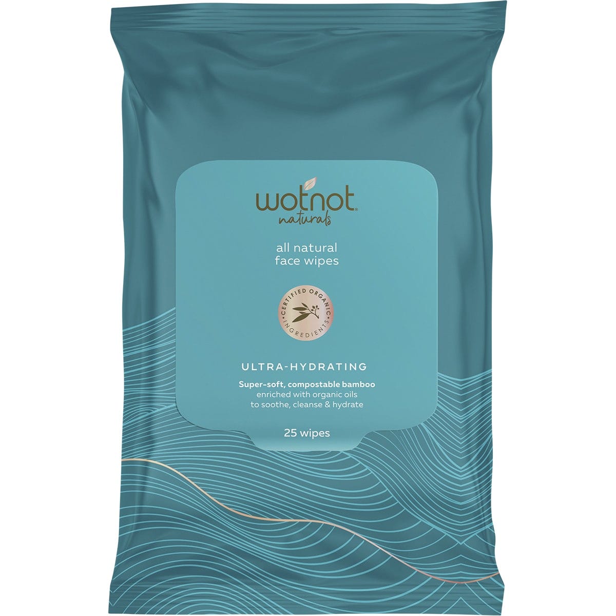 Wotnot Natural Face Wipes Ultra Hydrating 25pk - Dr Earth - Skincare