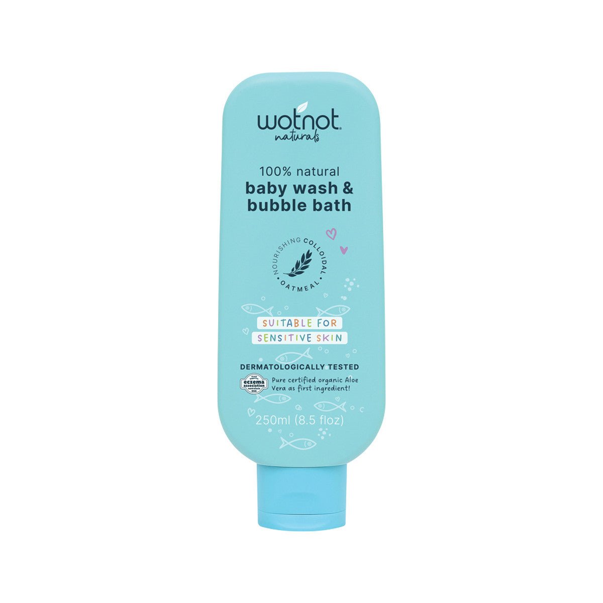 WOTNOT NATURALS 100% Natural Baby Wash & Bubble Bath 250ml - Dr Earth - Body & Beauty, Skincare, baby