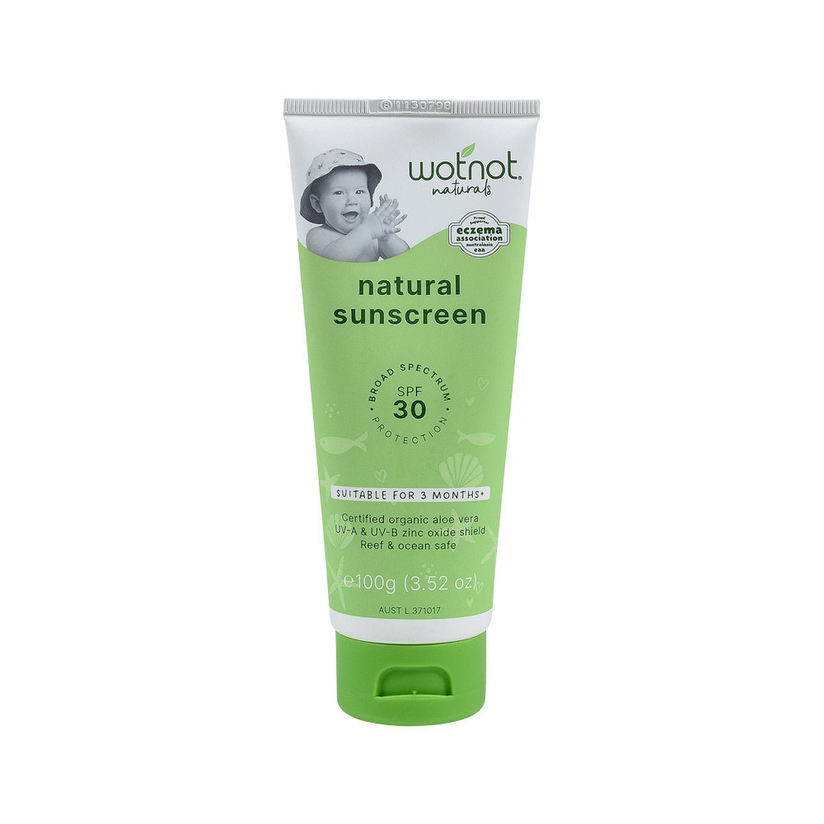 WOTNOT NATURALS Natural Sunscreen 30 SPF 100g - Dr Earth - Body & Beauty, Skincare, Sun Protection