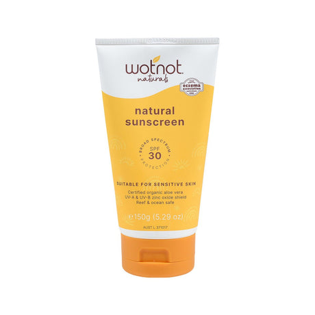 WOTNOT NATURALS Natural Sunscreen 30 SPF 150g - Dr Earth - Body & Beauty, Skincare, Sun Protection