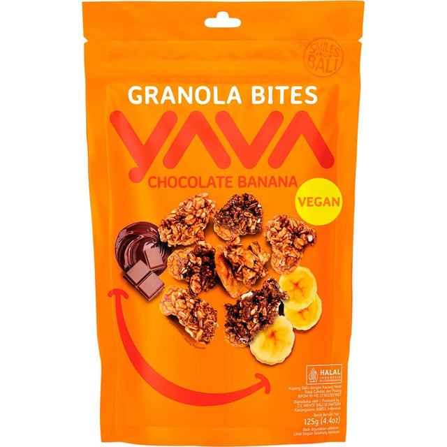 YAVA Granola Bites Chocolate Banana 125g - Dr Earth - Breakfast, Bites & Clusters