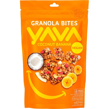 YAVA Granola Bites Coconut Banana 125g - Dr Earth - Breakfast, Bites & Clusters