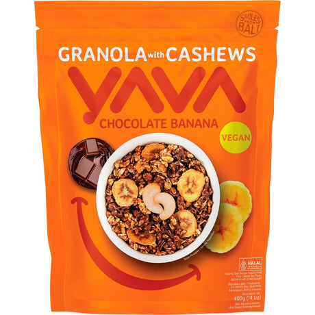 YAVA Granola with Cashews Chocolate Banana 400g - Dr Earth - Breakfast