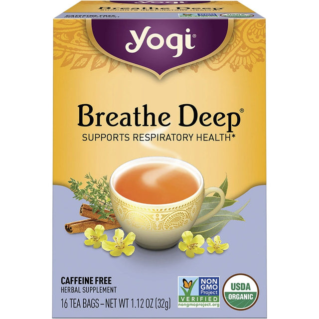 Yogi Tea Herbal Tea Bags Breathe Deep 16pk - Dr Earth - Drinks