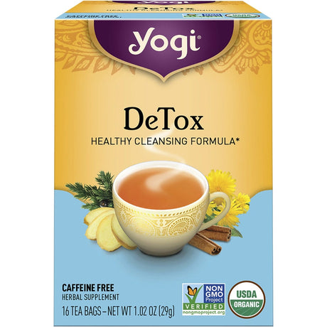 Yogi Tea Herbal Tea Bags DeTox 16pk - Dr Earth - Drinks, Detox
